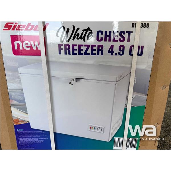 SIEBEL WHITE CHEST FREEZER 4.9 CU