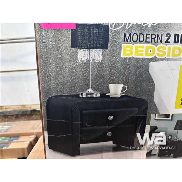 2 DRAWER BEDSIDE TABLE