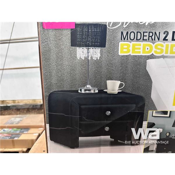 2 DRAWER BEDSIDE TABLE