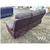 Image 4 : 3 SEAT BROWN LEATHER SOFA