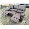 Image 5 : 3 SEAT BROWN LEATHER SOFA