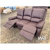 Image 5 : 3 SEAT BROWN LEATHER SOFA