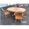 Image 9 : DINING ROOM EXTENSION TABLE & (4) ARM CHAIRS