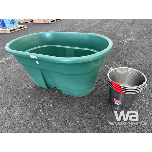 380 L PLASTIC FEEDER & 5 BUCKETS