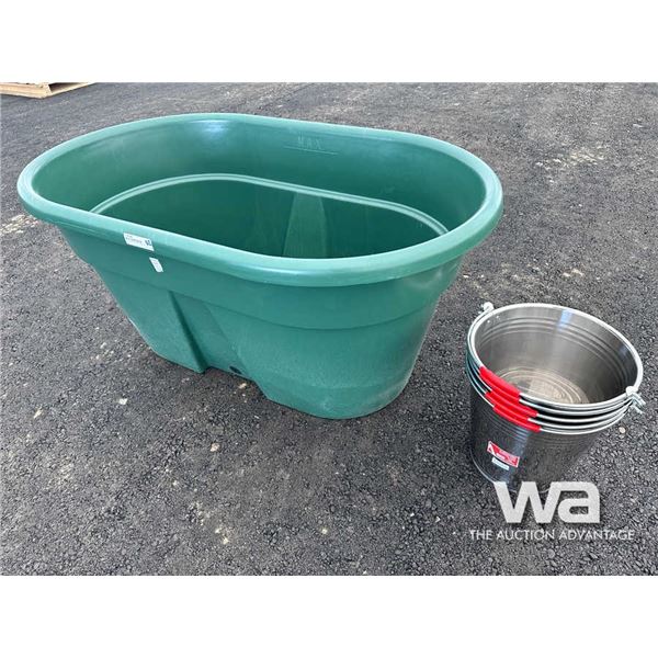 380 L PLASTIC FEEDER & 5 BUCKETS