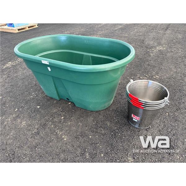 380 L PLASTIC FEEDER & 5 BUCKETS