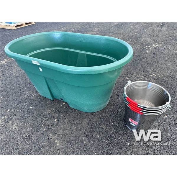 380 L PLASTIC FEEDER & 5 BUCKETS