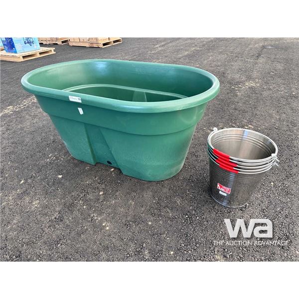 380 L PLASTIC FEEDER & 5 BUCKETS