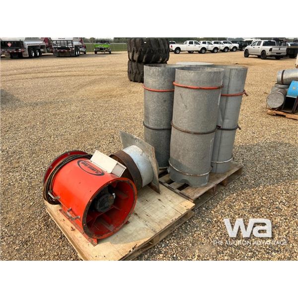 GRAIN BIN AIREATION C/W FLAMAN 3HP. FAN
