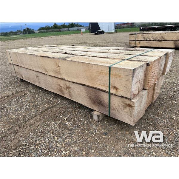 (8) 12X12X10 FT. POPLAR TIMBERS