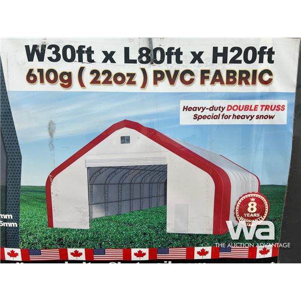 2023 DOUBLE TRUSS 30X80X20 FT. STORAGE BUILDING