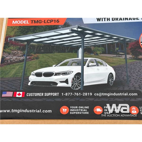 TMG 10 X 16 FT. ALUMINUM CLEAR CARPORT