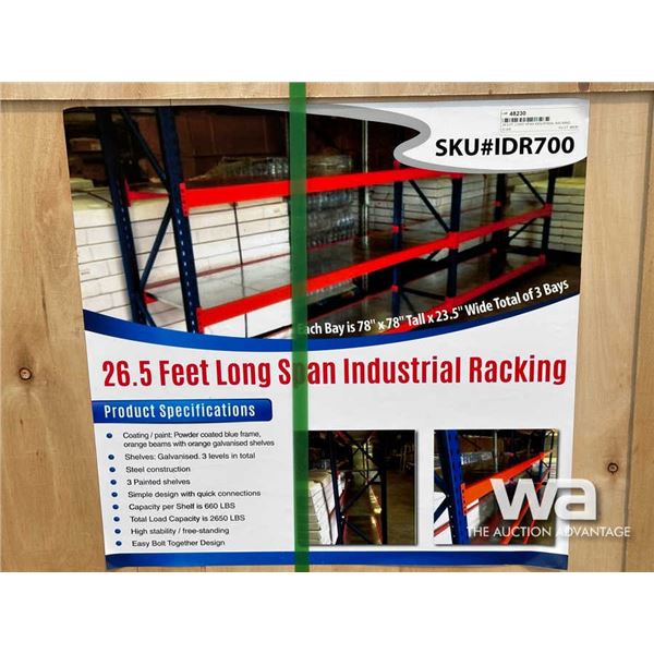 26.5 FT. LONG SPAN INDUSTRIAL RACKING