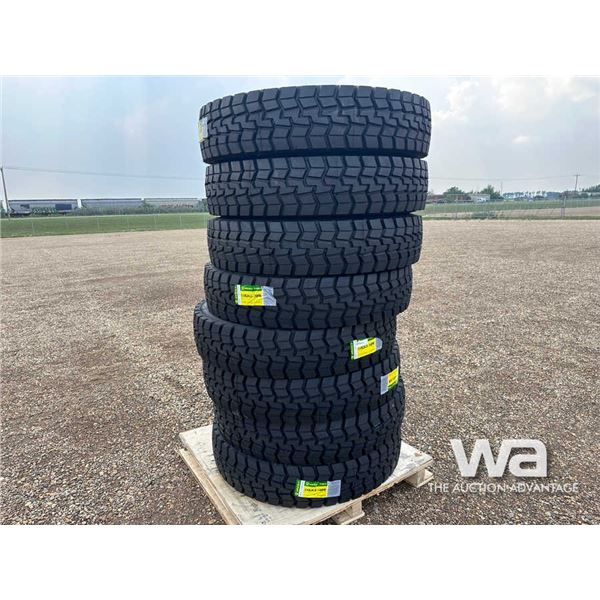 (8) GRIZZLY 11R24.5 TRUCK TIRES
