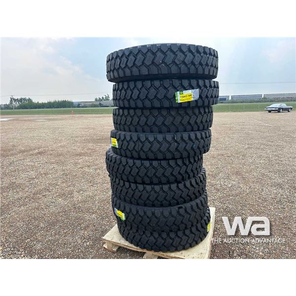 (8) GRIZZLY 11R24.5 TRUCK TIRES
