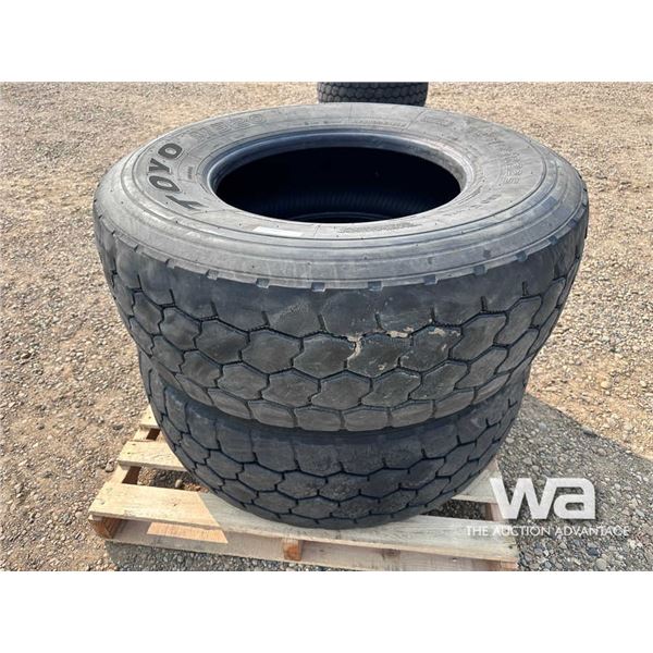 (2) TOYO 385/65R22.5 STEER TIRES