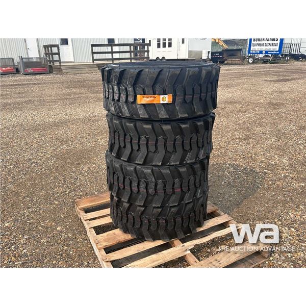(4) WRANGLER MASTER SKID 12-16.5 SKID STEER TIRES