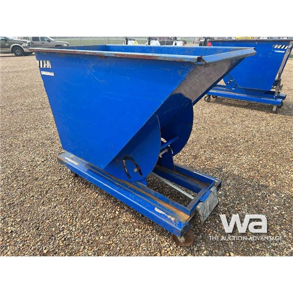 VESTIL BLUE SKID STEER TIPPER BIN