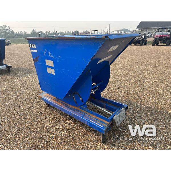 VESTIL BLUE SKID STEER TIPPER BIN
