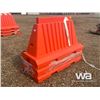 Image 2 : (3) ORANGE PLASTIC WATER FILLED BARRICADES