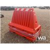 Image 3 : (3) ORANGE PLASTIC WATER FILLED BARRICADES