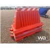 Image 4 : (3) ORANGE PLASTIC WATER FILLED BARRICADES