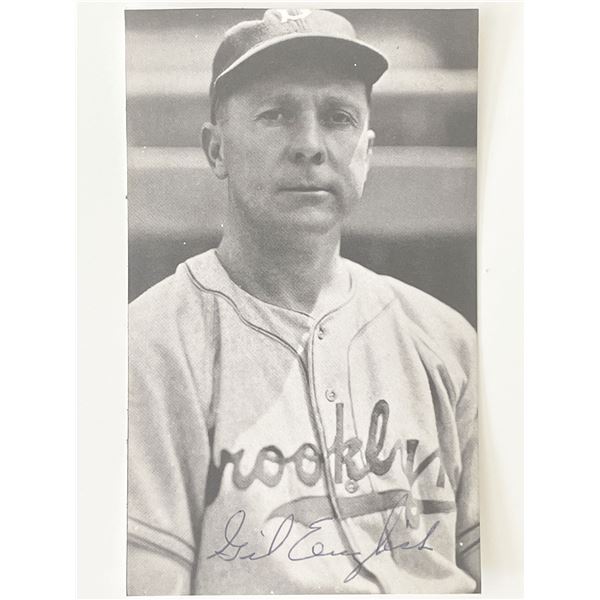 Baseball player Gil English signed photo
