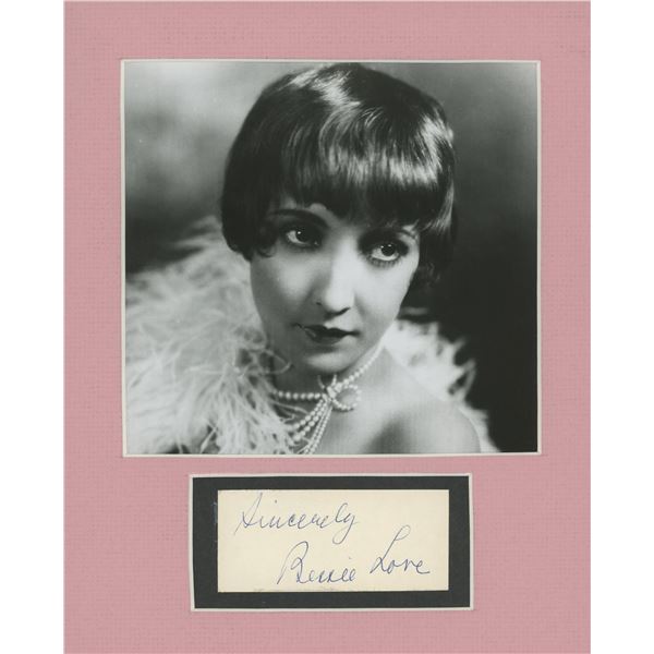 Bessie Love signature cut and photo