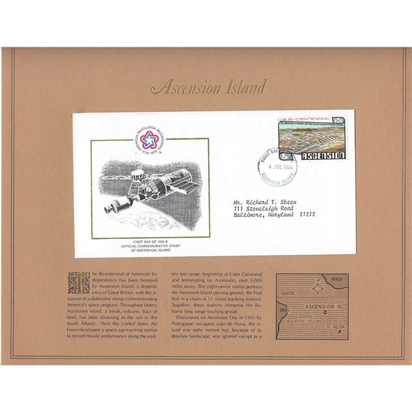 Ascension Island - American Bicentennial Commemorative FDC