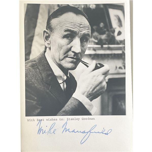 US Senator Mike Mansfield signed photo