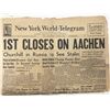 Image 1 : WWII 1944 New York World Telegram Original Vintage Newspaper