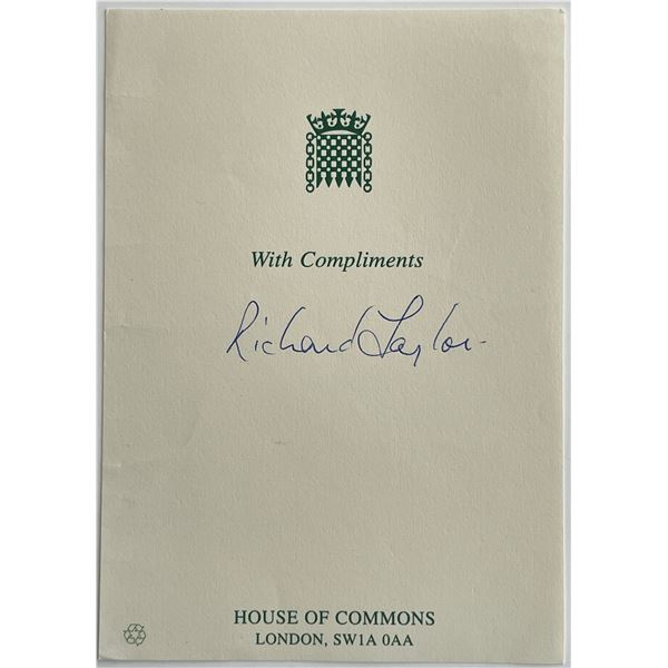 Member of Parliament Richard Lalor signed note