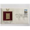 Image 1 : Rhode Island Statehood 200th Anniversary Gold Stamp Replica First Day Cover