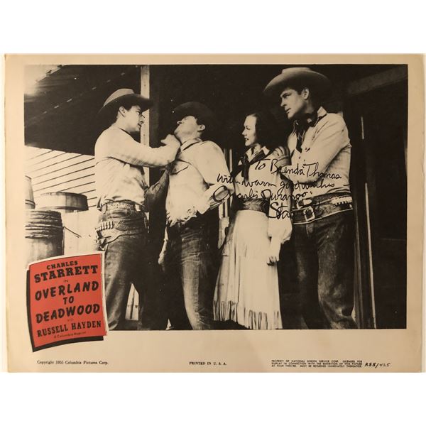 Carl Reiner Overland to Deadwood signed lobby card