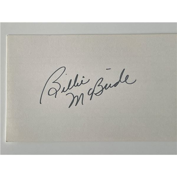 The Shing Billie McBride autograph note