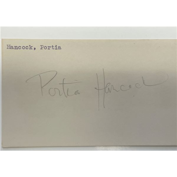 Swimming star Portia Hancock autograph note