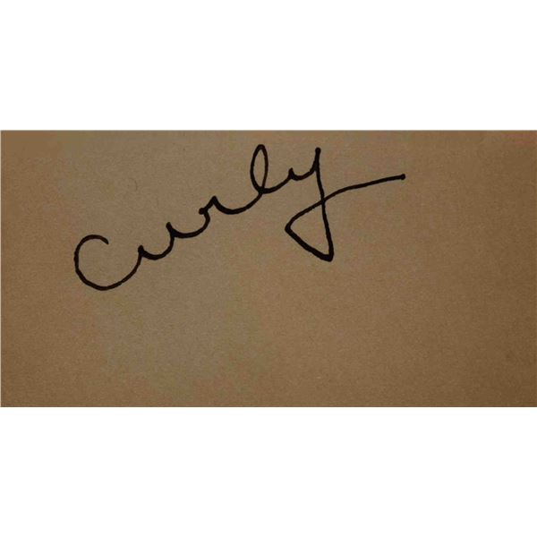Curly Howard signature slip