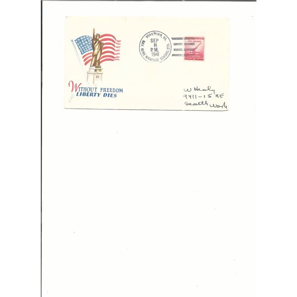 Yorktown, VA. - First Day Cover - Nav. Mine Warfare School Sta. - 1941