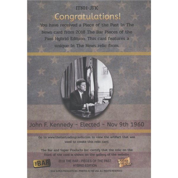 John F. Kennedy newspaper relic