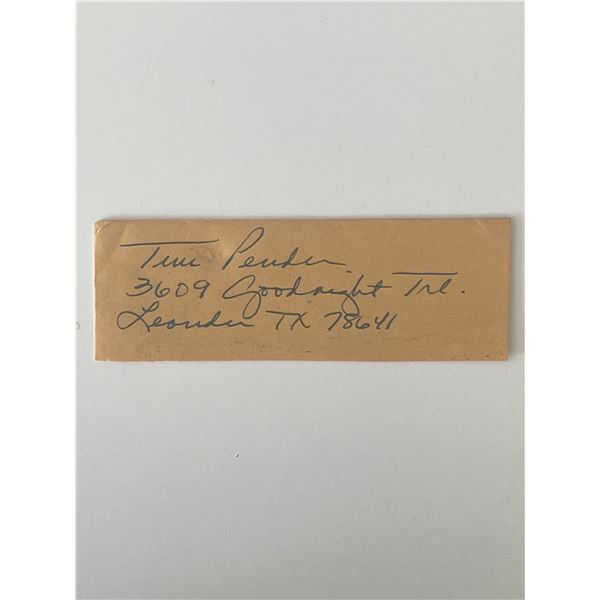 Tim Pender original signature