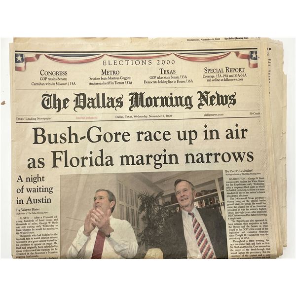 2000 The Dallas Morning News Original Vintage Newspaper