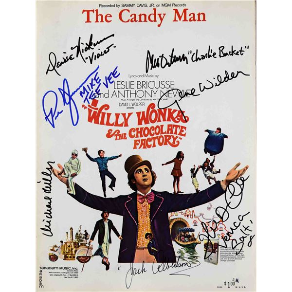 Willy Wonka The Candy Man signed Sheet Music