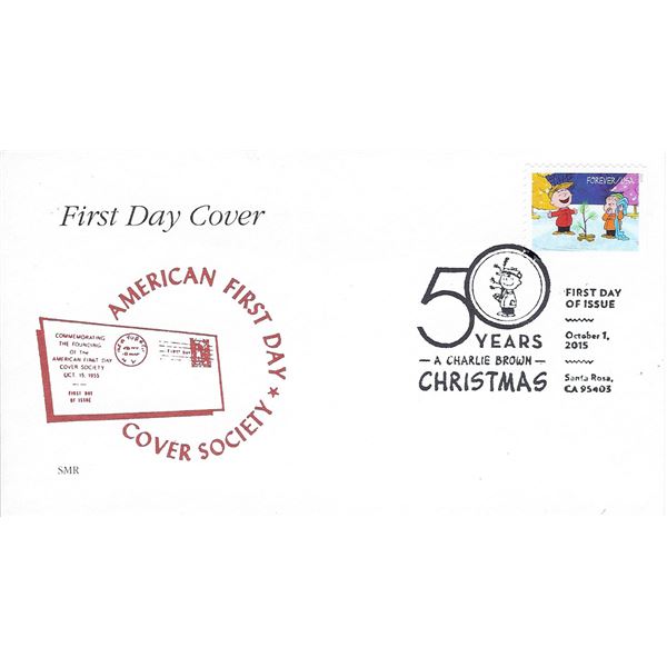 American First Day Cover Society - A Charlie Brown Christmas 50 Years Celebration FDC