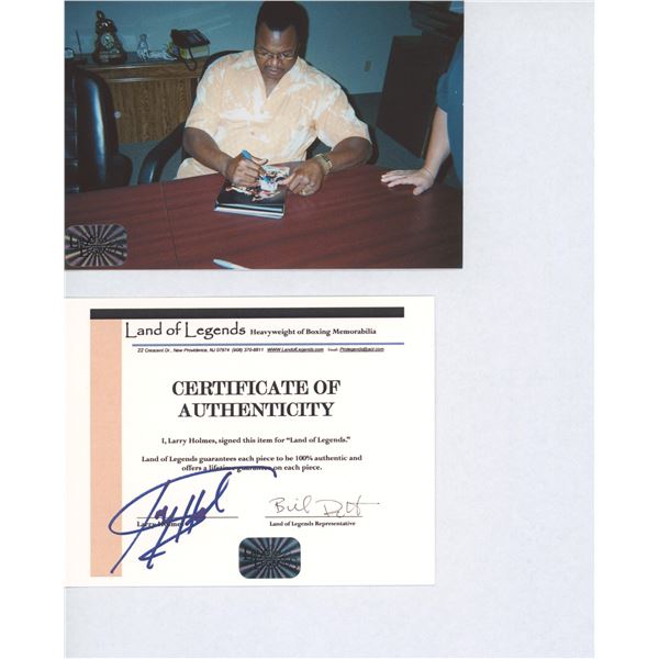 Heavyweight Boxer Larry Holmes signed certificate