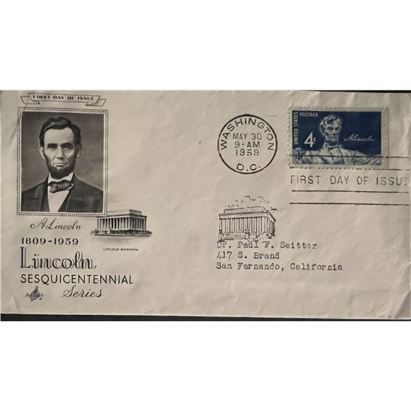 Abraham Lincoln Sesquicentennial FDC