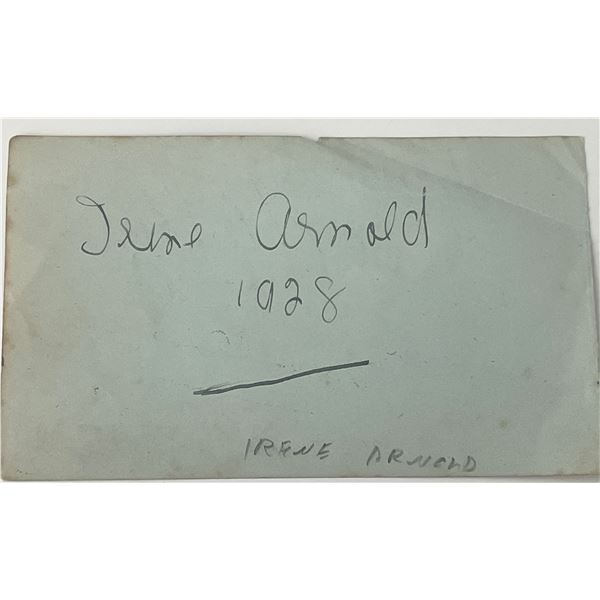 Irene Arnold and Monti Ryan original signatures