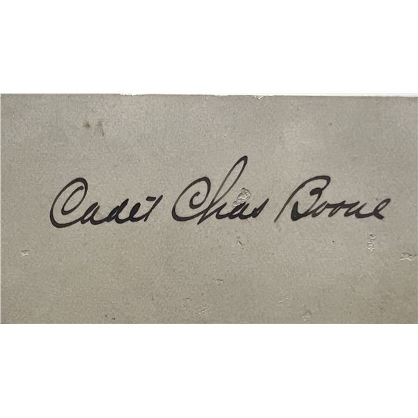 Cadet Chas Boone original signature