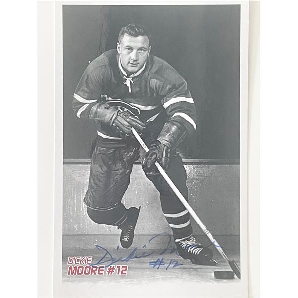 HOF hockey player Dickie Moore signed photo