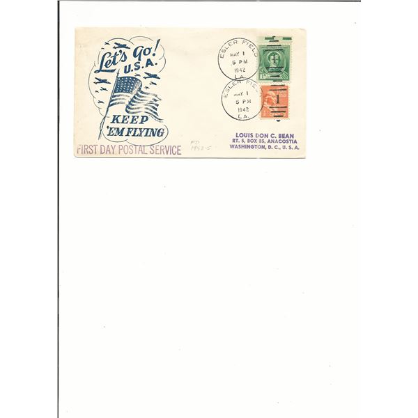 Esler Field, LA - First Day Cover - WWII - 1942