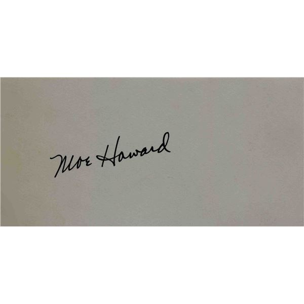 Moe Howard signature slip